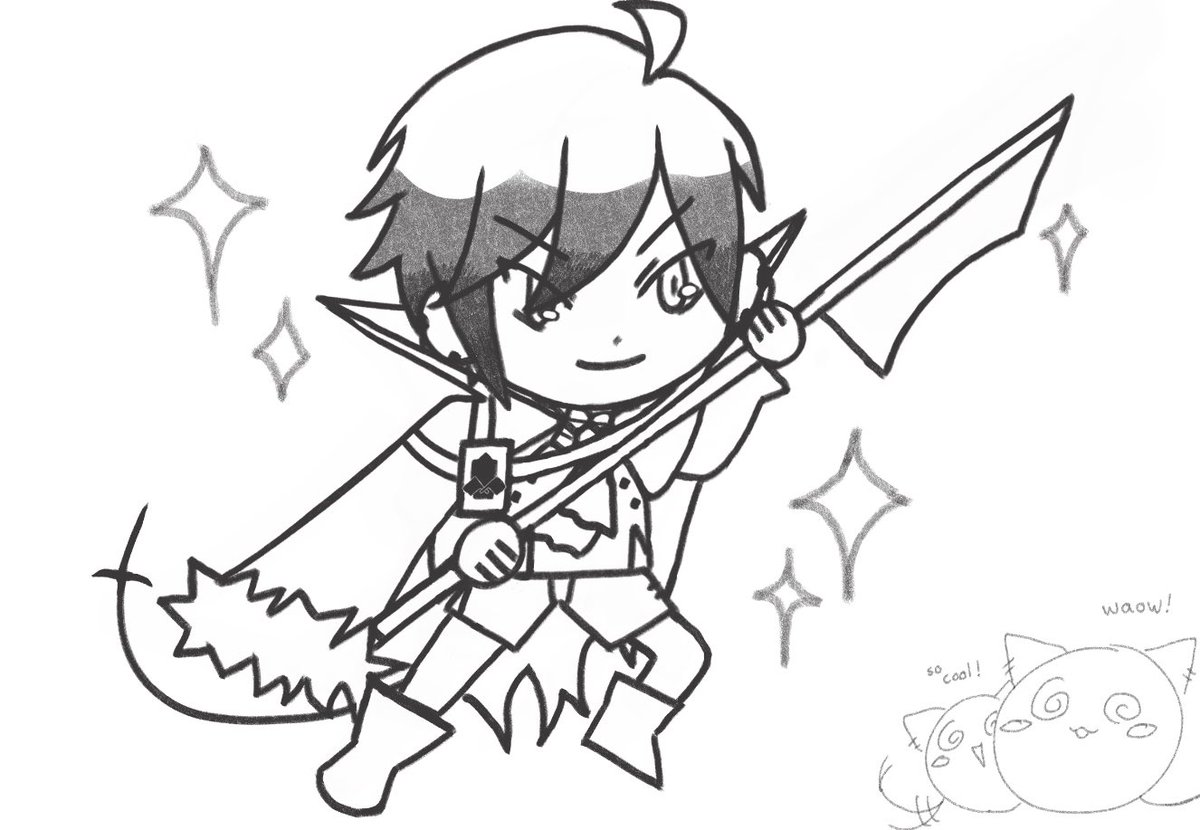 neectarines's tweet image. i really like his new outfit @ w @ 
the dark hero has finally arrived!  #FlayonsCrayons