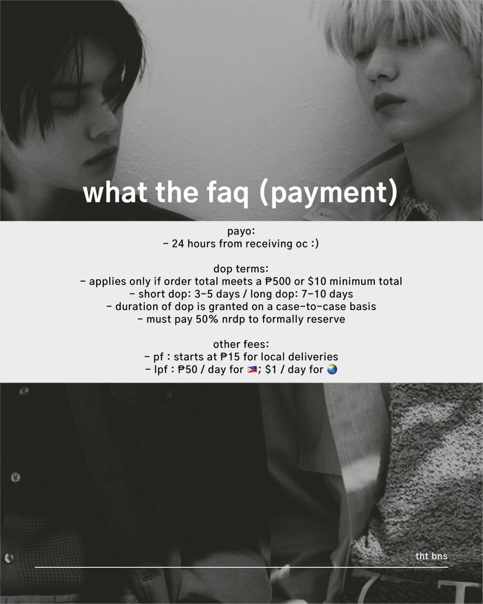 touchhertrigger's tweet image. ‼️READ BEFORE INQUIRING‼️

Hola! Welcome to my bns/stan account for BTS, TXT, and ATEEZ 🐈‍⬛

shop:
bts - #thtmall_bts 
txt - #thtmall_moa
ateez - #thtmall_atz
others - #thtmall_etc

- proofs: #thtsellz
- trades: #thtswapz
- wishlist: #thtplz

👀⬇️