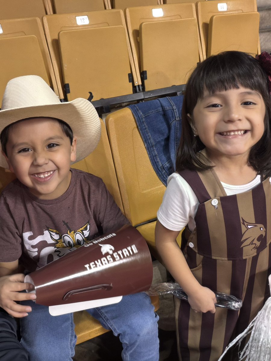 First Bobcat basketball game for these two!