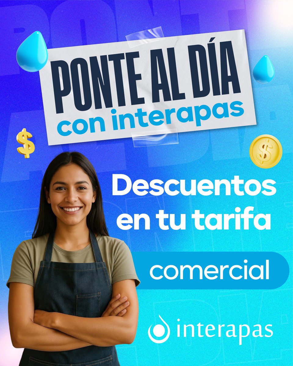 🙌🏽🤩 Aprovecha este mes de enero para ponerte al día en tu cuenta con #Interapas.💧

Puedes obtener un descuento del ✨30%, 40% y 50%✨ en tu adeudo de 2025 o de años anteriores.

✅ También aplican tarifas domésticas e industriales.