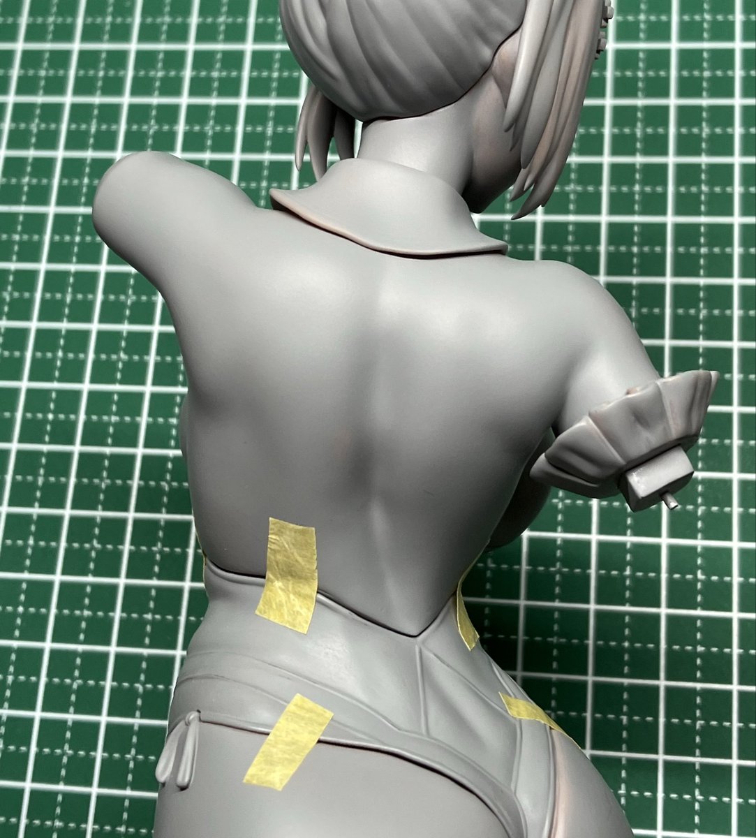 dondodon2025's tweet image. 呼延灼の進捗
現在複製のため粘土埋め中。
画像は仮組み、磨き途中のものです〜。