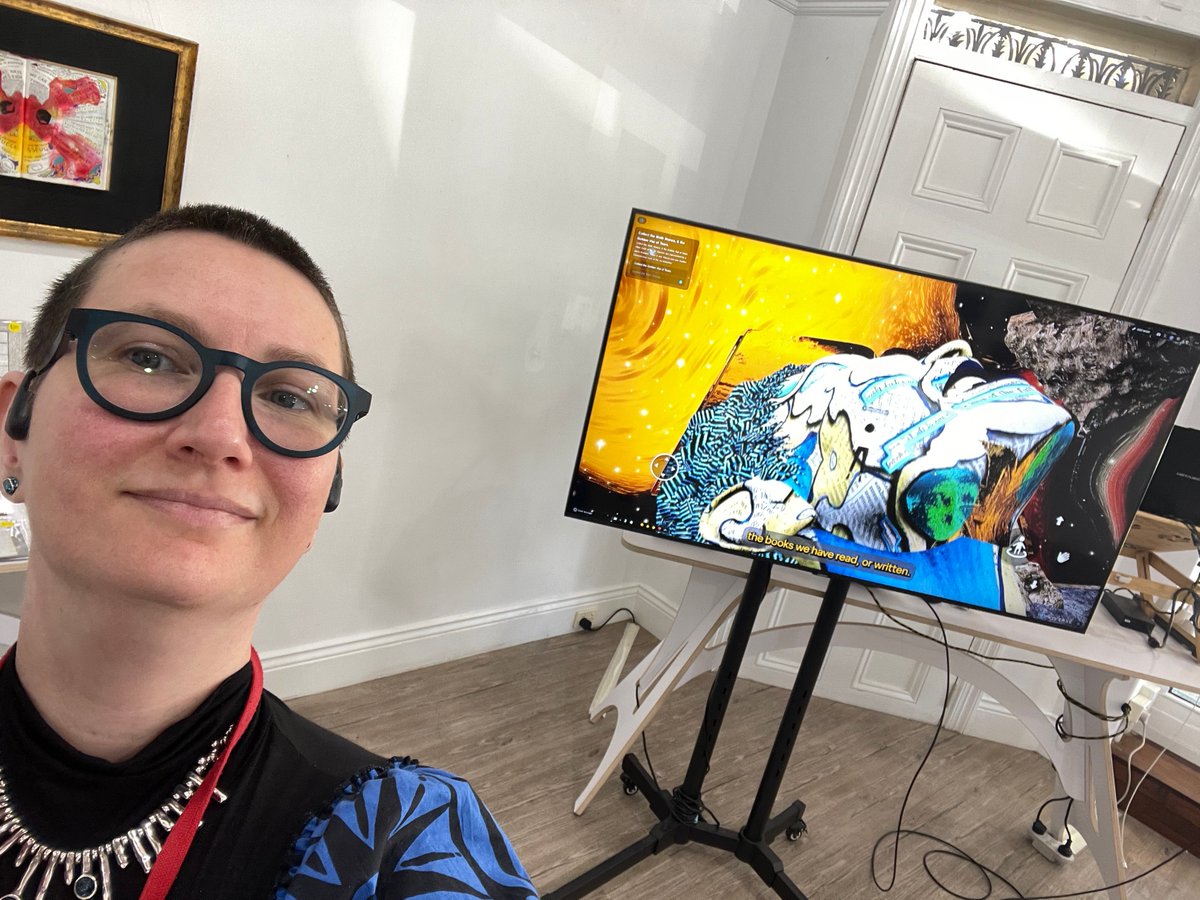 An immersive world can be fine art, a videogame can be poetry! For the past month, "The Last Stanza" has been included as part of the screen-based works showing in, "Torn Textures &amp; Hybrid Glyphs" - my first solo art exhibition. 🧵<a href="/VIVERSEofficial/">VIVERSE Official</a>