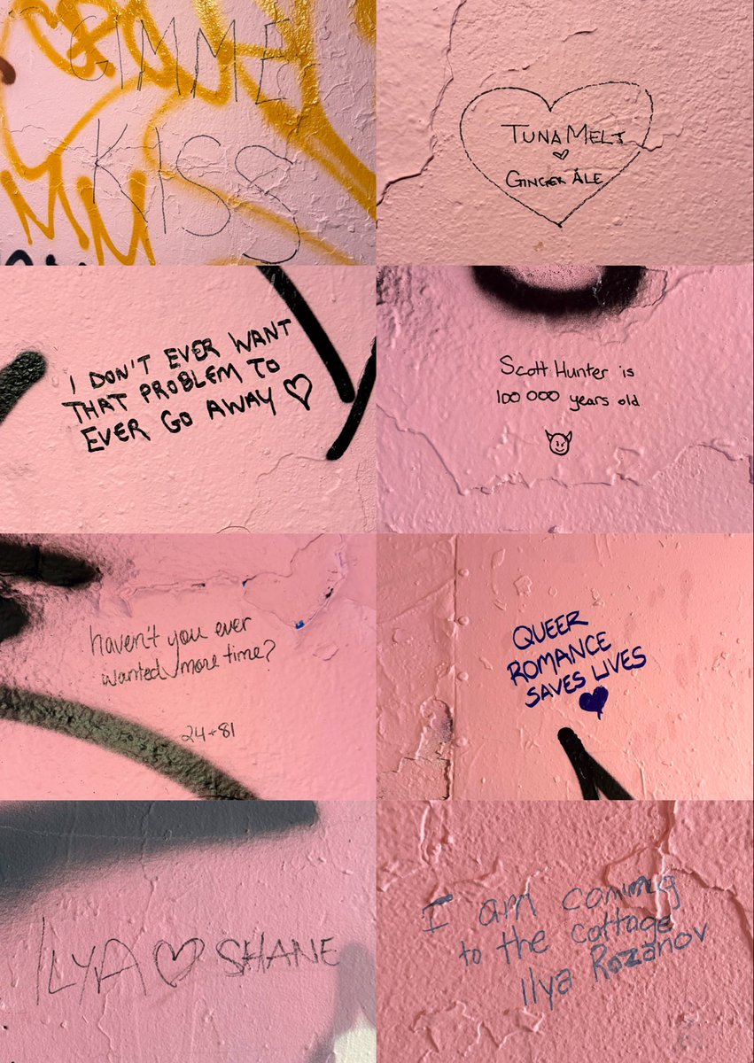 weightyghosts0's tweet image. Went to visit Ilya’s Russian monologue tunnel and unfortunately there were no sad bisexual hockey boys making secret love confessions over the phone, but it was pretty cool seeing all of the quotes people have written on the walls 🥹