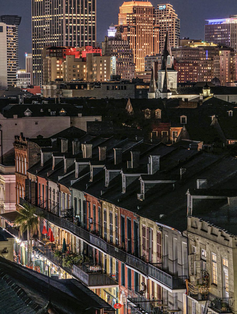 Row of dormers over Decatur street, New Orleans