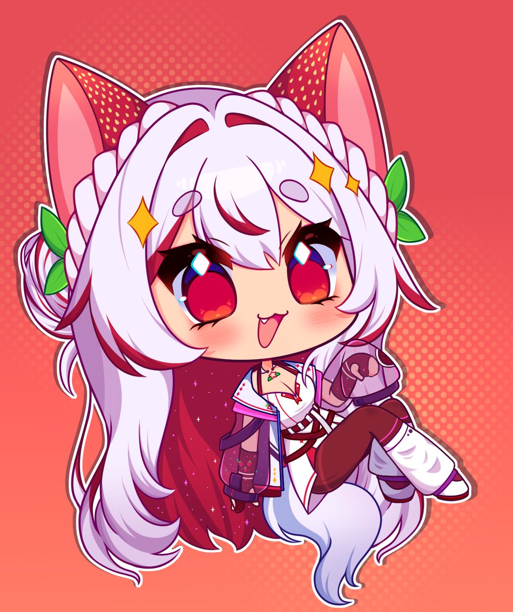 Chibi  comm for <a href="/augidraws/">Augi 🍓🌟 Space Strawberry</a> ♡