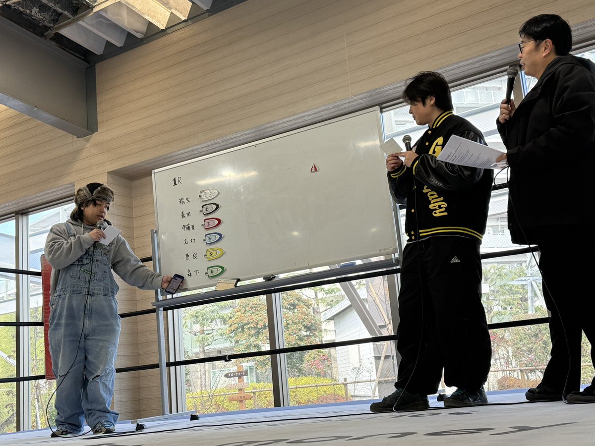 ボートレース好きのDDTボートレス部の勝俣、To-yによるオープニングからスタート！　舟券の買い方やマークシートの書き方をレクチャー！

🚤「ドラマティック・ドリーム・タマガワ in BOAT RACE 多摩川」スタート‼️
#ボートレース多摩川 #ddtpro