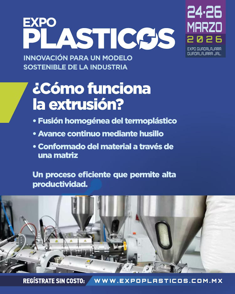 La extrusión de plásticos es clave en productos como tuberías, películas y perfiles. Conoce procesos, materiales y tendencias que están transformando la industria en #ExpoPlásticos2026.

📅 24–26 marzo 2026 | 📍 Expo Guadalajara

Regístrate gratis: expoplasticos.mx/2026/registro-…