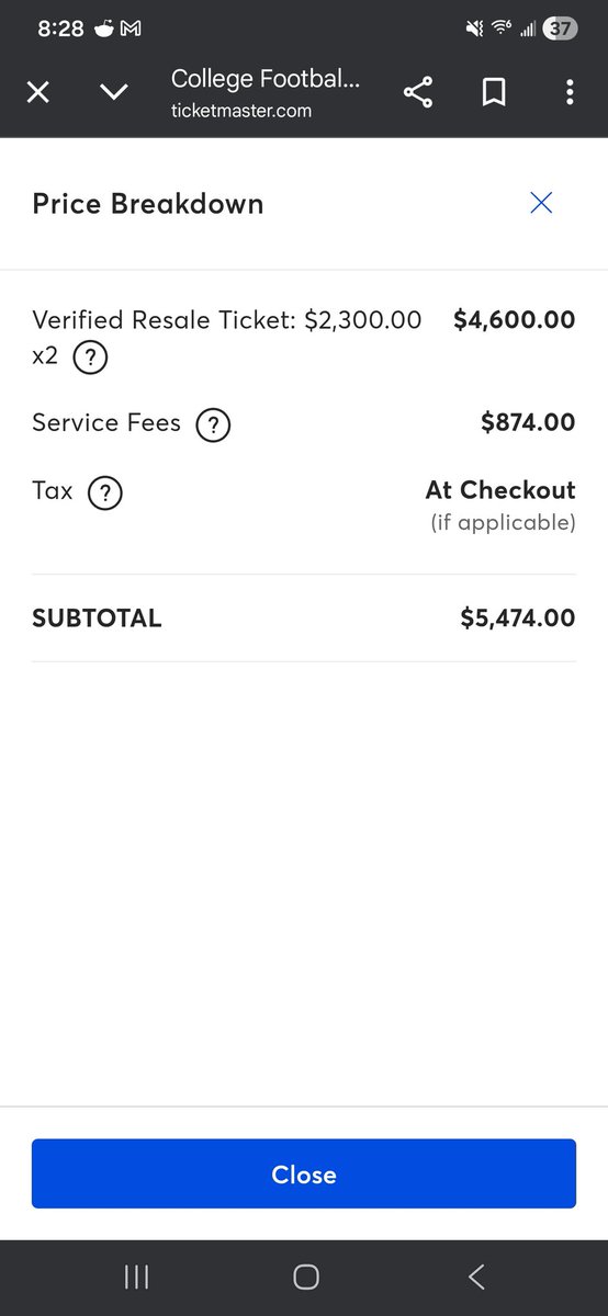 Brentonmfender's tweet image. $437 to resell a digital ticket. I wish very bad things on @Ticketmaster. Whatever you're thinking, it's way worse. Absolute scumbags.