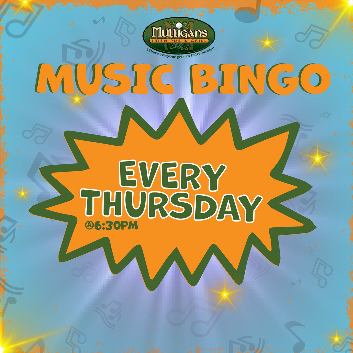 Ready to kick off your weekend early? Head to <a href="/MulligansOn27th/">Mulligan's Irish Pub</a> for Music Bingo every Thursday at 6:30 PM!

Great music, cold drinks, and awesome prizes just minutes away!

#MusicBingo #HotelLife