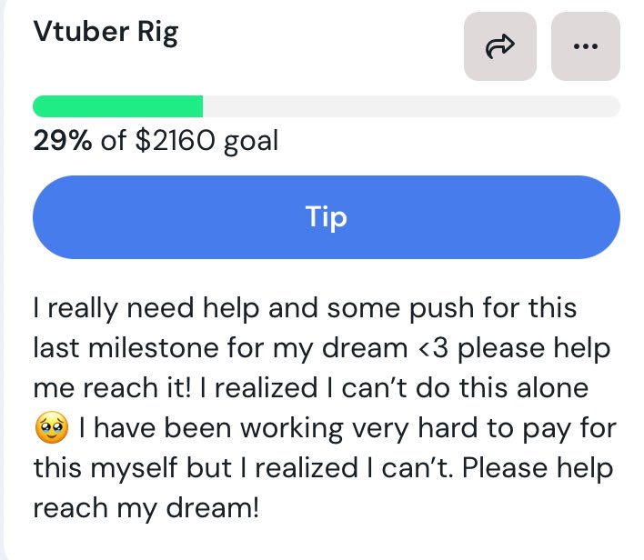 FicheFeechi's tweet image. This may not seem like much to most but this means so much to me that there’s people really want to see me achieve my dream and help ;_; if you would like to help too heres the link!! ko-fi.com/fichevt/goal?g… 🥹