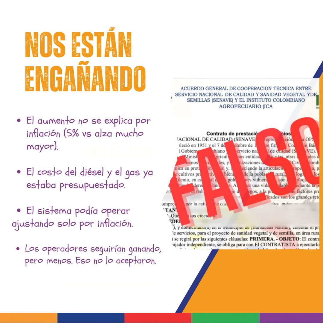 AlirioUribeMuoz's tweet image. 🚧 Hoy #ConGalánElPasajeSubió

📈  El pasaje en Transmilenio subió no por el salario mínimo ni por la inflación: es para garantizar las ganancias de los operadores privados, especulando los precios.

¡Más costoso, menos servicio!

@IvanCepedaCast