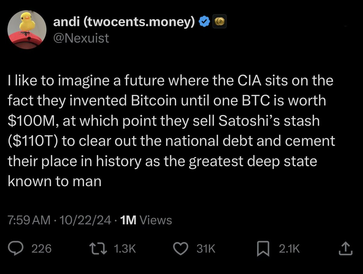 Have to admit it is a really good BTC account bit to hold on to a tweet for  a year before rugging. The spirit is still strong and capable