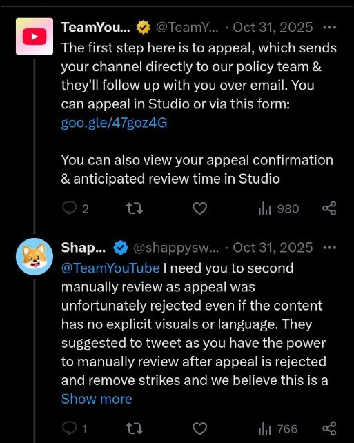 MartinDude10's tweet photo. You love being a hypocrite, 
@TeamYouTube?! 😡 https://t.co/KDfMF789Tv