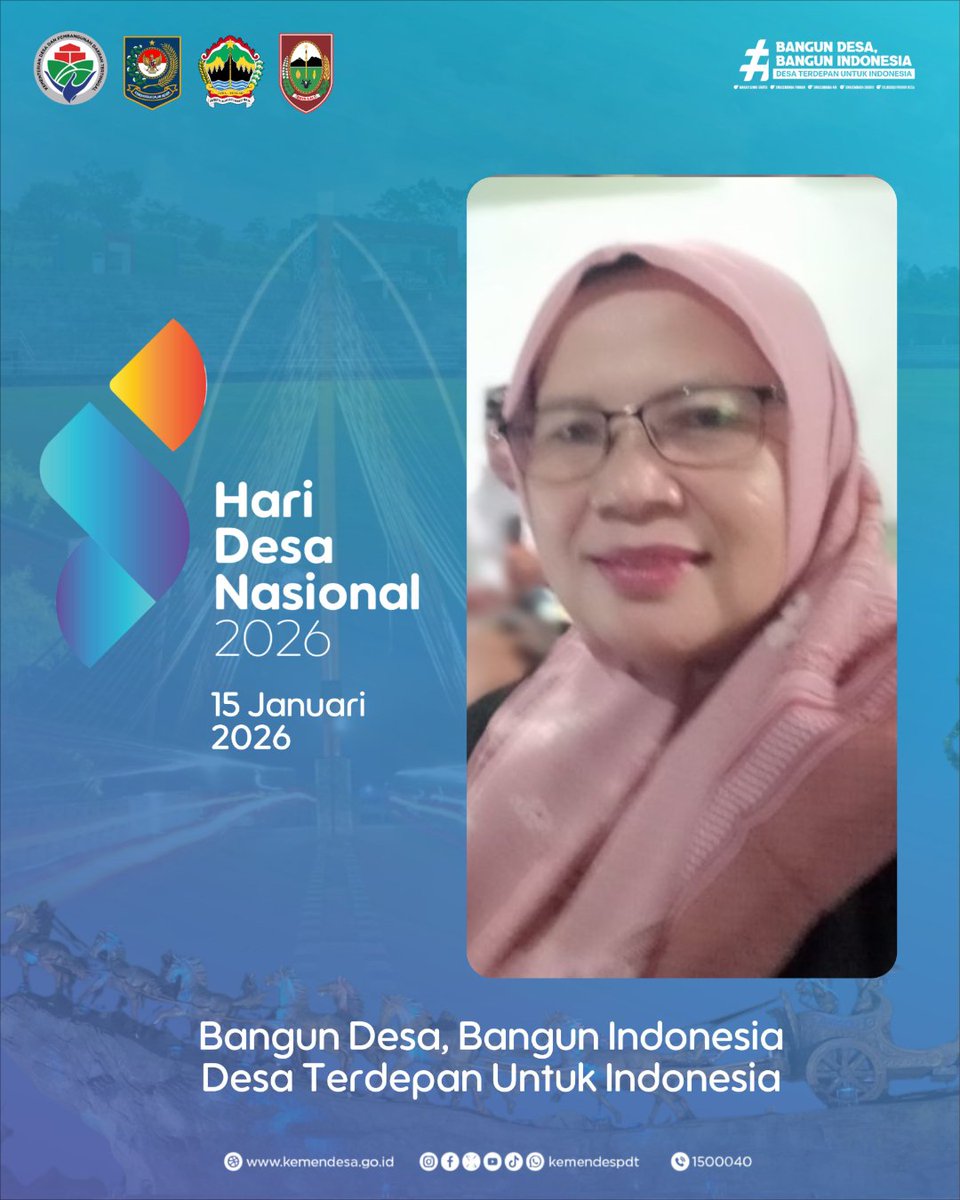 SEMARAK 15 Januari #HARIDESANASIONAL2026
 Bangun Desa Bangun Indonesia, Desa Terdepan Untuk Indonesia
<a href="/prabowo/">Prabowo Subianto</a>
<a href="/gibran_tweet/">Gibran Rakabuming</a>
<a href="/YandriSusanto/">Yandri Susanto</a>
<a href="/ArizaPatria/">Ariza Patria</a>
<a href="/kemendespdt/">#BangunDesaBangunIndonesia</a>
 <a href="/desapenusantara/">desapesonanusantara</a>
<a href="/bpsdmkemendesa/">Bpsdm Kemendesa</a>
#BangunDesaBangunIndonesia
#DesaTerdepanUntukIndonesia
#PendampingDesaHebat