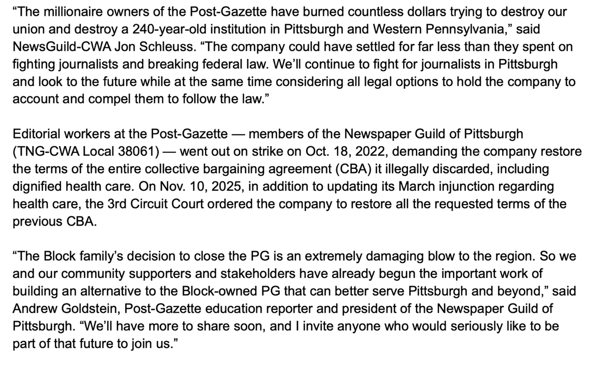 Newspaper Guild of Pittsburgh 🗞 tweet media