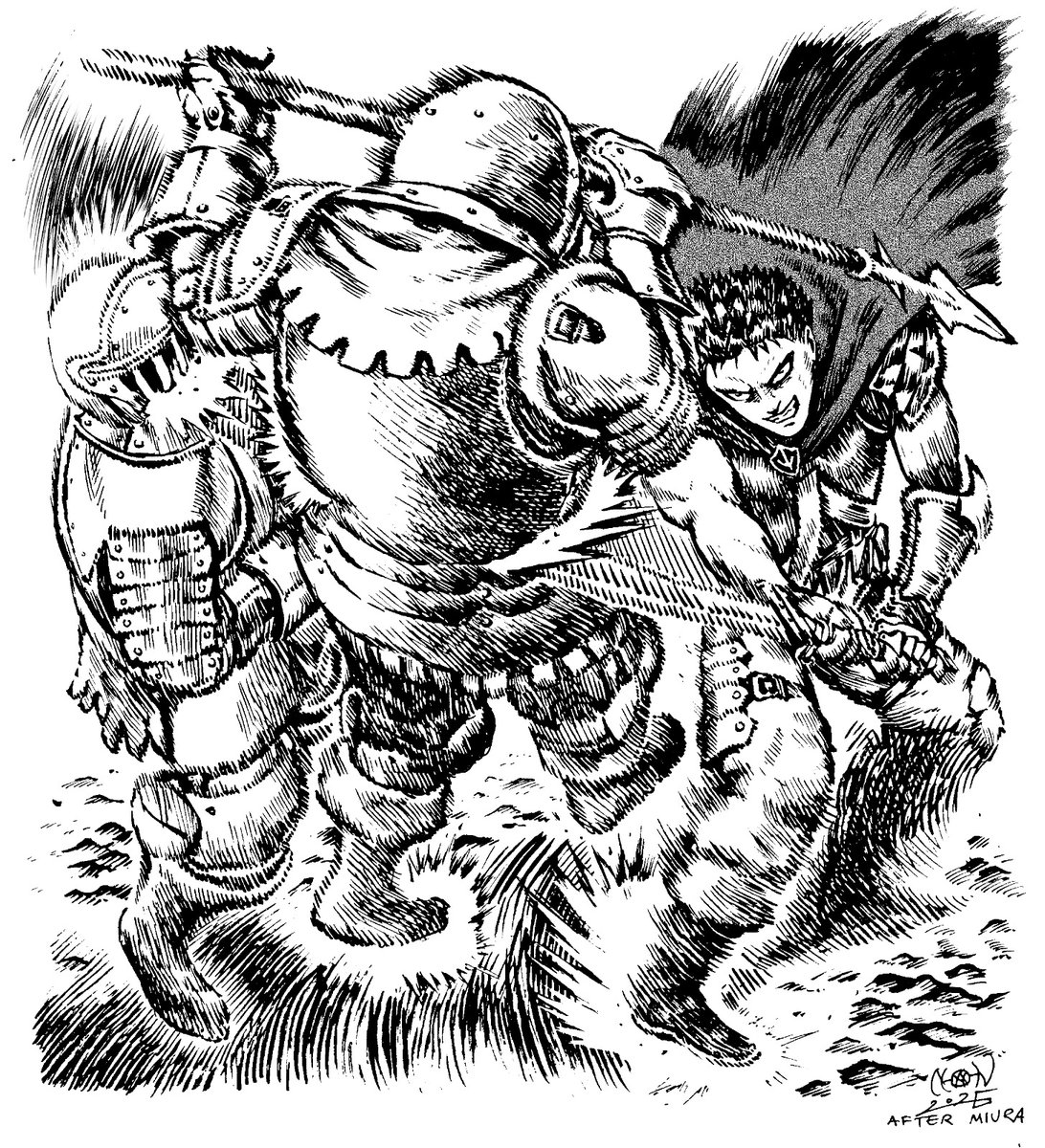 Ink practice. After Miura Kentaro.