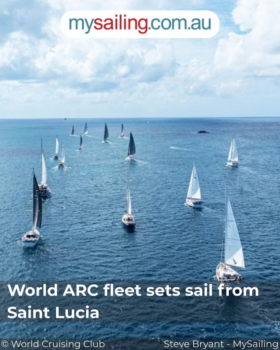 mysailing's tweet image. World ARC fleet sets sail from Saint Lucia buff.ly/zytoy8n 

The World ARC 2026-27 fleet has set sail from Saint Lucia, embarking on an epic circumnavigation adventure across the globe.

#WorldARC #SailingAdventure #Circumnavigation #SaintLucia #SailingCommunity