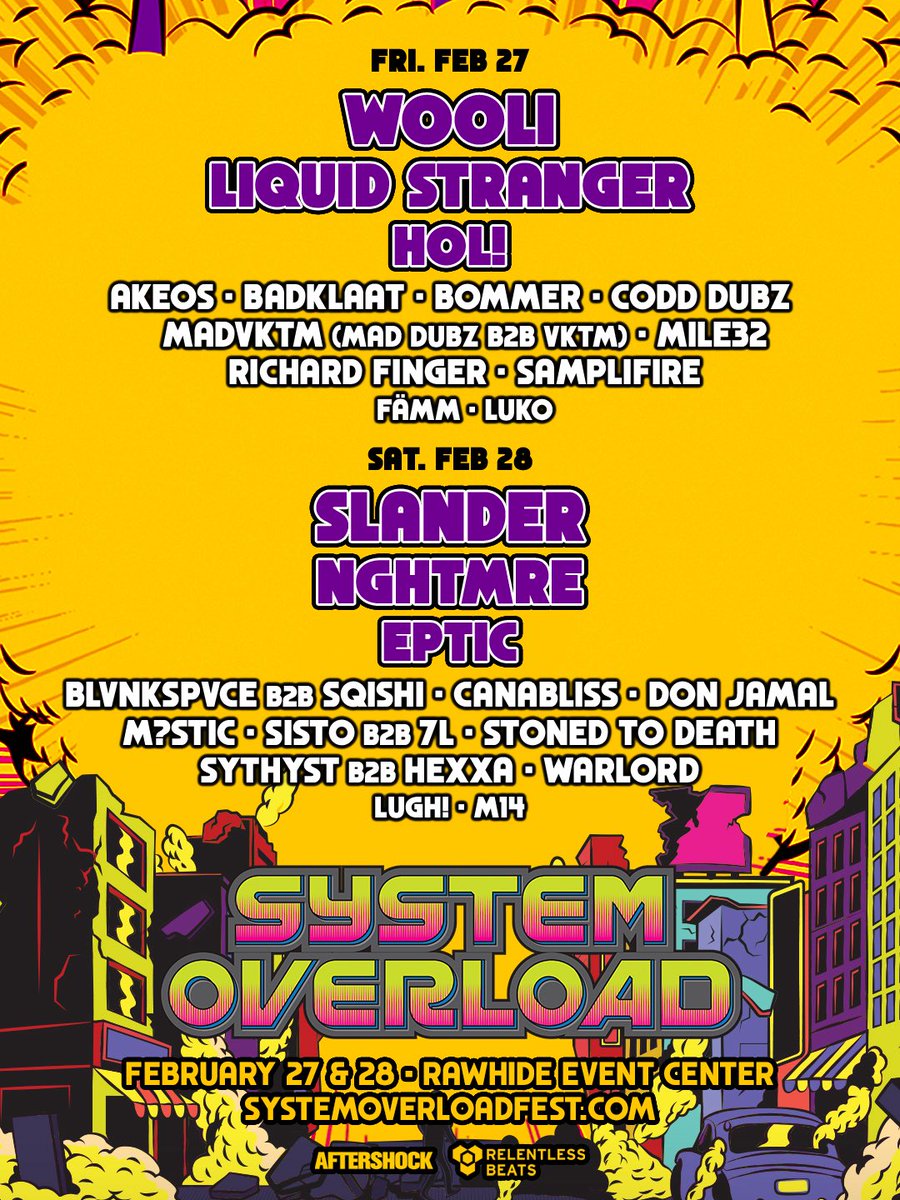 soundsbymystic's tweet photo. AZ !!!!! SYSTEM OVERLOAD FESTIVAL SINGLE-DAY LINE UPS ARE HERE 🌵🏜️🤠 #POSSE https://t.co/NnC8VL6DbN
