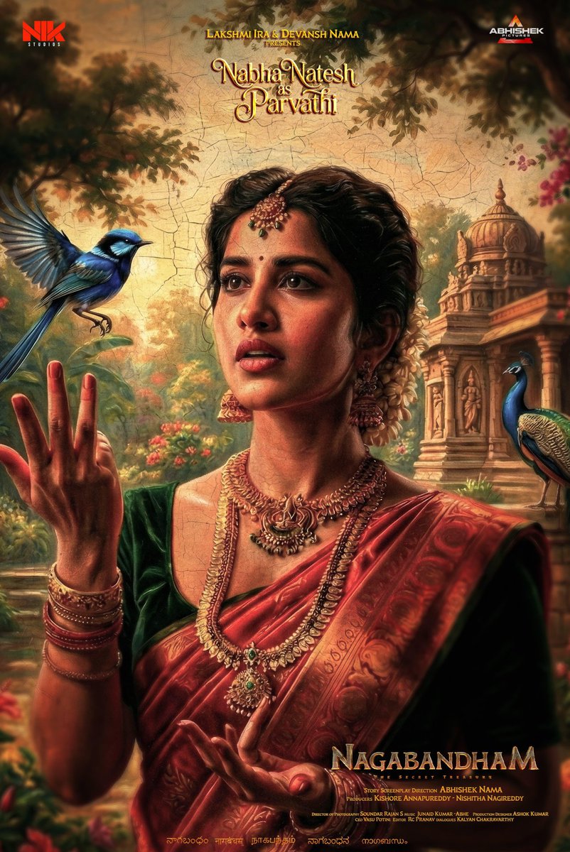 Her belief shapes destiny 🦚

Introducing the graceful <a href="/NabhaNatesh/">Nabha Natesh</a> as Parvathi in #Nagabandham 🔱

Pan-India release | This Summer 🎬✨