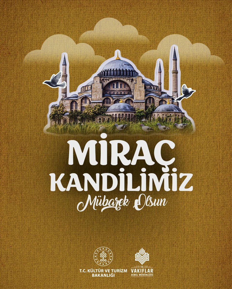 Miraç gecemiz mübarek, dualarımız kabul olsun.

@tckulturturizm <a href="/diyanetbasin/">T.C. Diyanet İşleri Başkanlığı</a> #MiraçKandili