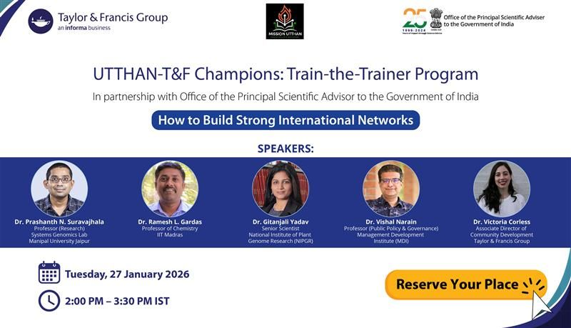 prashbio's tweet image. Join us with #TaylorFrancisGroup for a panel discussion  
#Collaborations #Networks 
Register now: lnkd.in/gzq3KxWu 
Date and Time: January 27, 2:00-3:30 PM IST

@Jaipur_Manipal  @bioclues