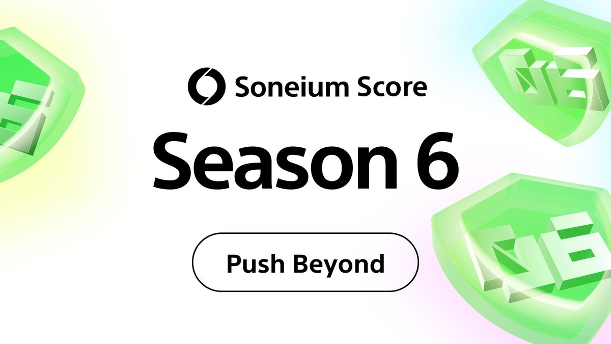 Soneium Score enters Season 06 💿

A new chapter begins: welcoming <a href="/VelodromeFi/">Velodrome</a>, @Harkan_IO, <a href="/SurfLayer/">SurfLayer</a>, and <a href="/WowmaxExchange/">WOWMAX.Exchange</a> to the journey.

Whether you're joining for the first time or continuing your streak: And for everyone waiting on Season 05: badge minting will roll out