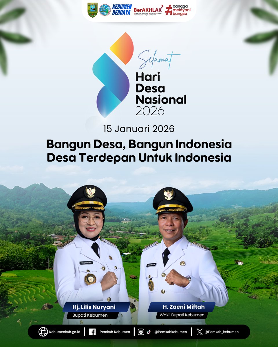 Selamat Hari Desa Nasional 2026.

Bangun Desa, Bangun Indonesia.
Desa terdepan untuk Indonesia.