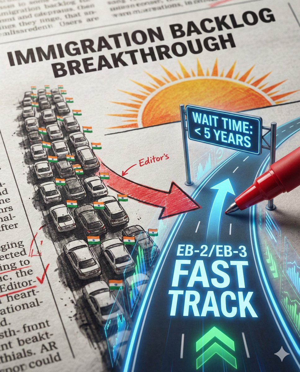 FinancialEpi's tweet image. 🇮🇳 The "Platinum Era" for India? The surplus visas flow to the oldest backlogs first. EB-2/EB-3 India could see wait times drop by 5-8 YEARS in a single cycle. The biggest backlog clearing ever. 🕰️💨 #India #GreenCardBacklog #GC
