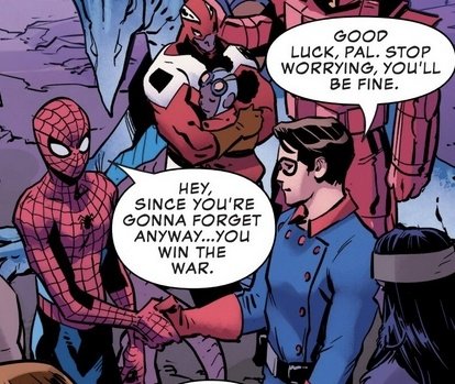 ComicGirlAshley's tweet image. Such a Spider-Man moment making this an offhand comment.