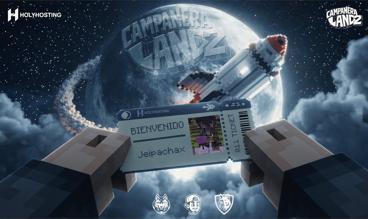 CAMPANERALAND's tweet photo. El cohete está en marcha… @Estiven_Salina 
ha recibido su pase de abordaje a CAMPANERALAND 2                

Próxima parada: la luna.                

Partner oficial: @HolyHosting https://t.co/6O2XURBNQe