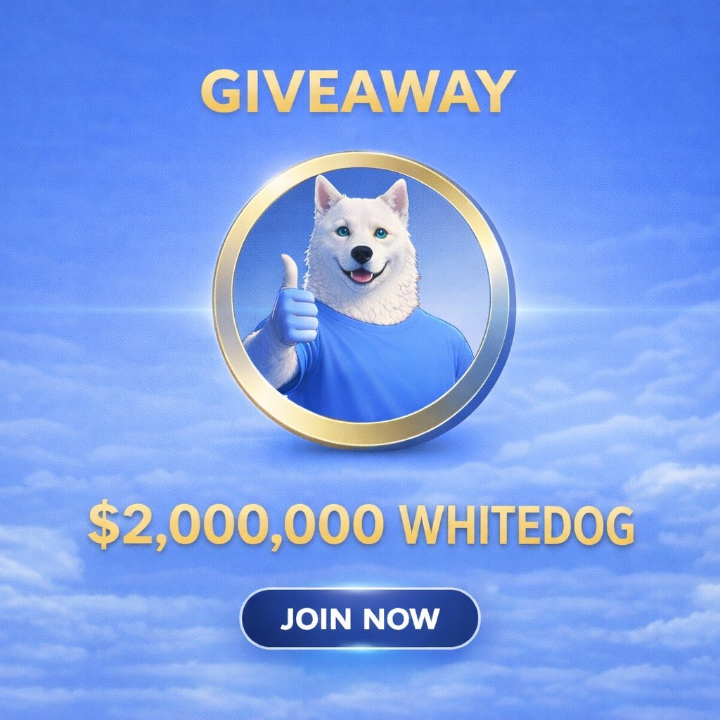 WhiteDogCoin's tweet image. GIVEAWAY  2,000,000 - $WHITEDOG airdrop for first 3000 🔥

$WHITEDOG will list Tomorrow at 14:00 UTC on $SOLANA 

✅ Follow @WhiteDogCoin 
✅ RT + Like
✅ Comments $SOL address 

Distribution airdrop 12 Hours ⏳
#SolanaAirdrop