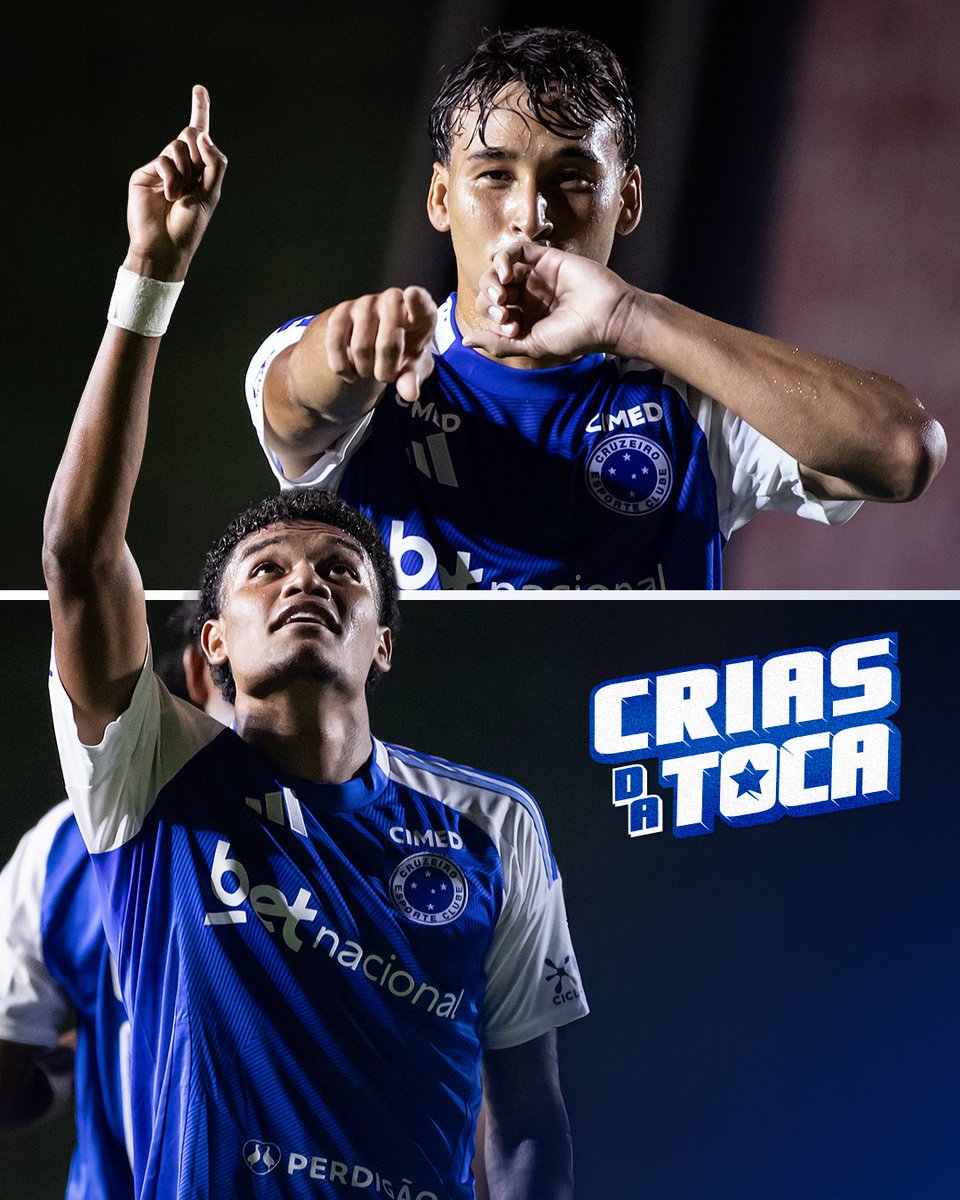 Cruzeiro's tweet image. 𝗢𝗦 𝗖𝗥𝗜𝗔𝗦 𝗗𝗘𝗖𝗜𝗗𝗘𝗠! 🦊

A primeira vitória do Cruzeiro na temporada tem a assinatura dos #CriasDaToca! 💙