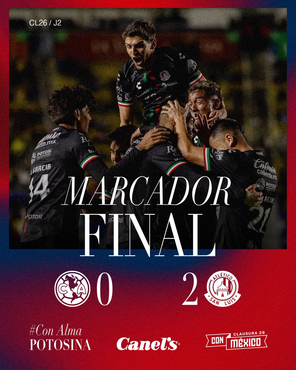 AtletideSanLuis's tweet image. ¡FINAL DEL PARTIDO! ¡TRIUNFO POTOSINO EN EL CIUDAD DE LOS DEPORTES! 🤩🔴⚪️

#ConAlmaPotosina