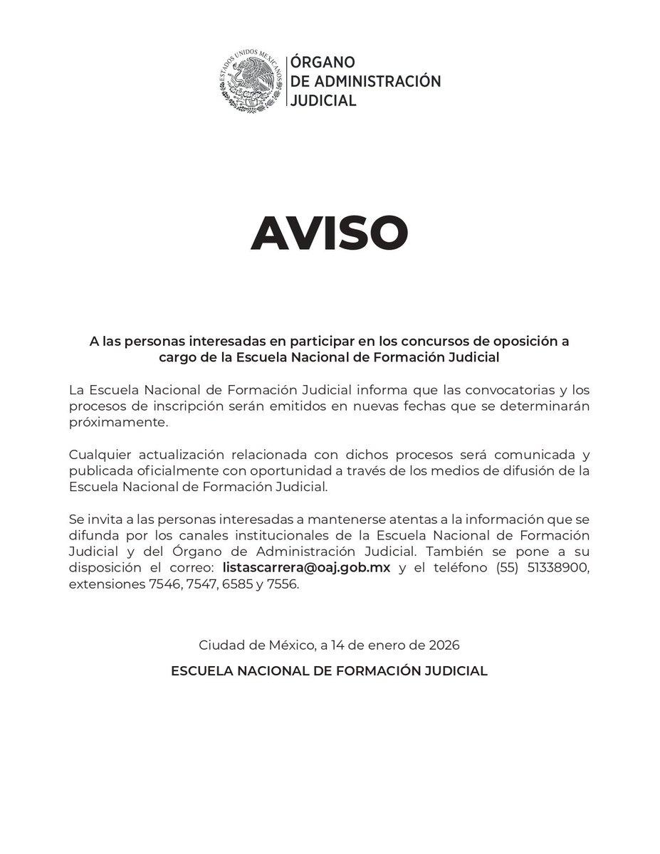 #Aviso |  🔔 La ENFJ informa:

✉️ goo.su/dbh6U9