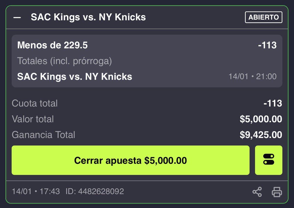 MichF1Insider's tweet image. 🚨 FREE PICK NBA
🏀 Under 229.5 Kings/Knicks [-113]

🇲🇽 APUESTA HECHA EN @teammexicomx 
Regístrate aquí 📲 bit.ly/MICH_F1