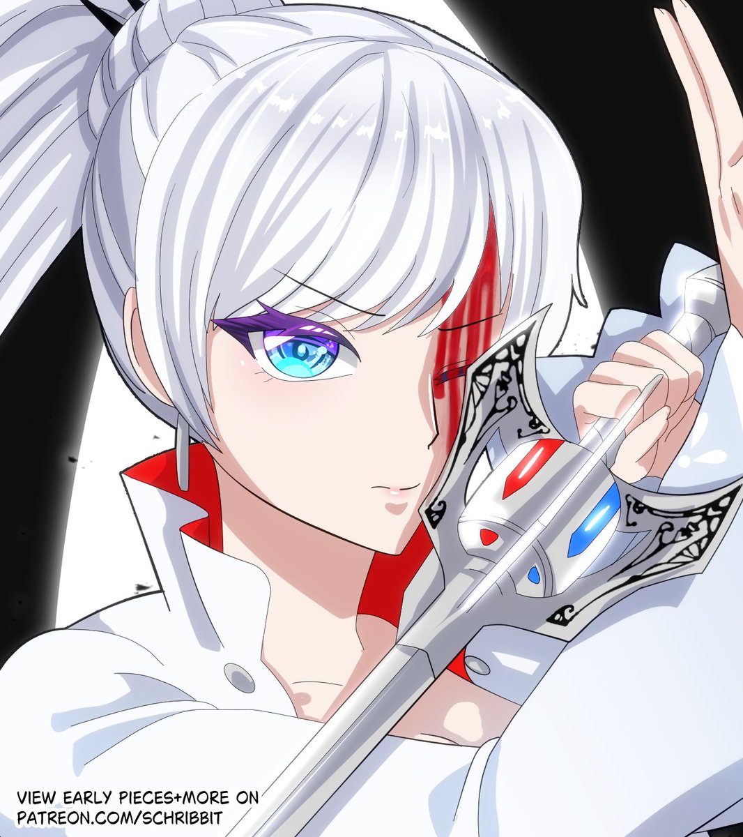 Schrwby's tweet image. Closeup of one of my Weiss fanarts~