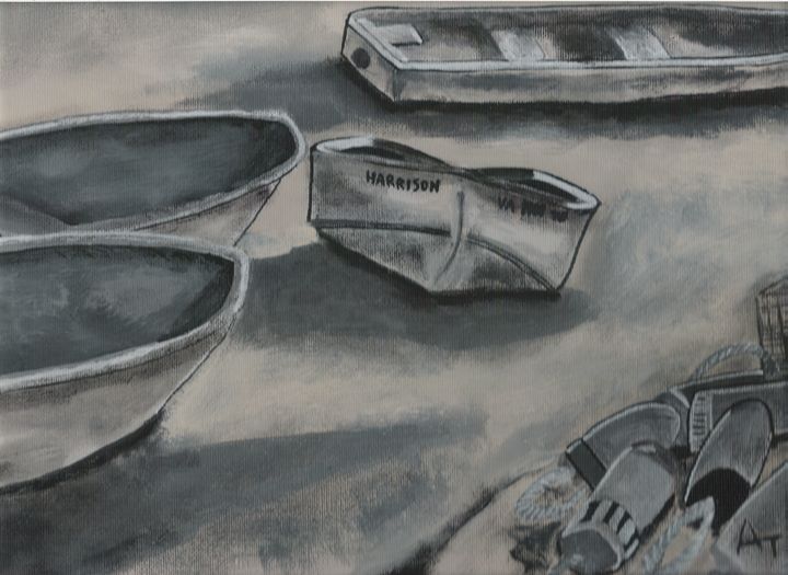 OVARTist's tweet image. Art of the Day! "Harrison Pier Boats". Buy at: ArtPal.com/OVARTist?i=515…