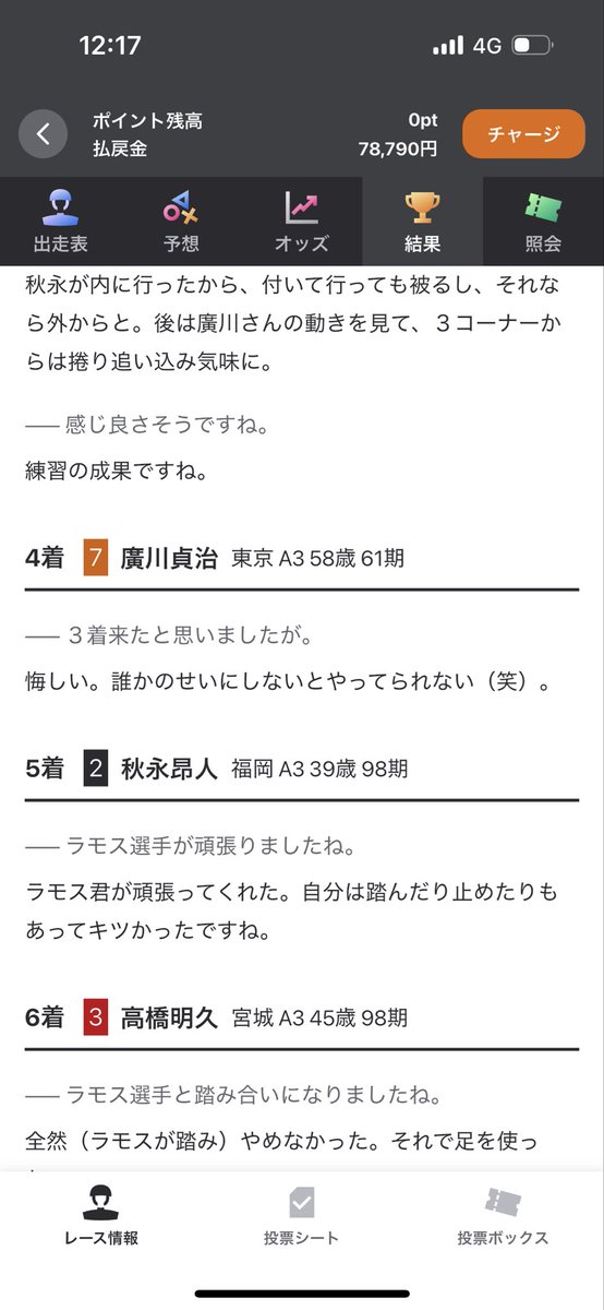廣川選手頭あるかと夢見た別府3r