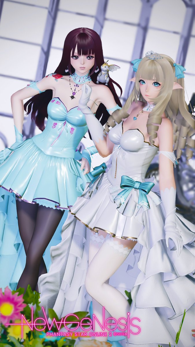 もう1枚マリアージュで撮ってきたょ📷️✨
PHでｻｯと撮影ｾｯﾄ作っちゃうよしちゃすごい𖹭.ᐟ

 #メンテの日じゃないけどssを貼る 
 #PSO2NGS_SS 
 #ma7ロゴ