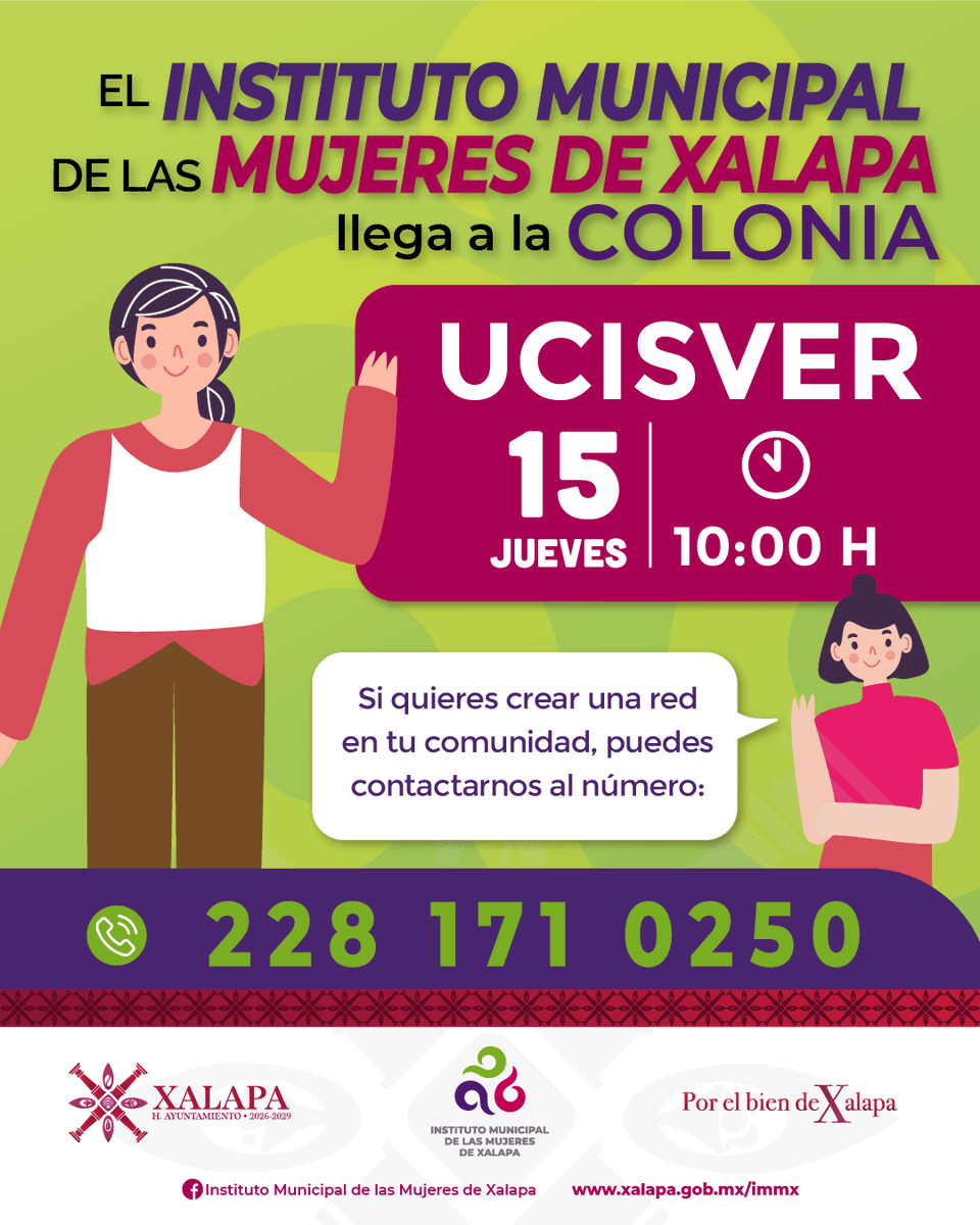 💜 Brigadas en tu colonia | Redes comunitarias que transforman
Las brigadas son posibles gracias al liderazgo y compromiso de las mujeres enlace, quienes fortalecen el tejido social desde sus colonias.

📍 Red Comunitaria Florecitas Solidarias
🗓️ Jue 15/01 | ⏰ 10:00 h