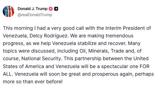 US President Donald Trump on his Truth Social platform wrote