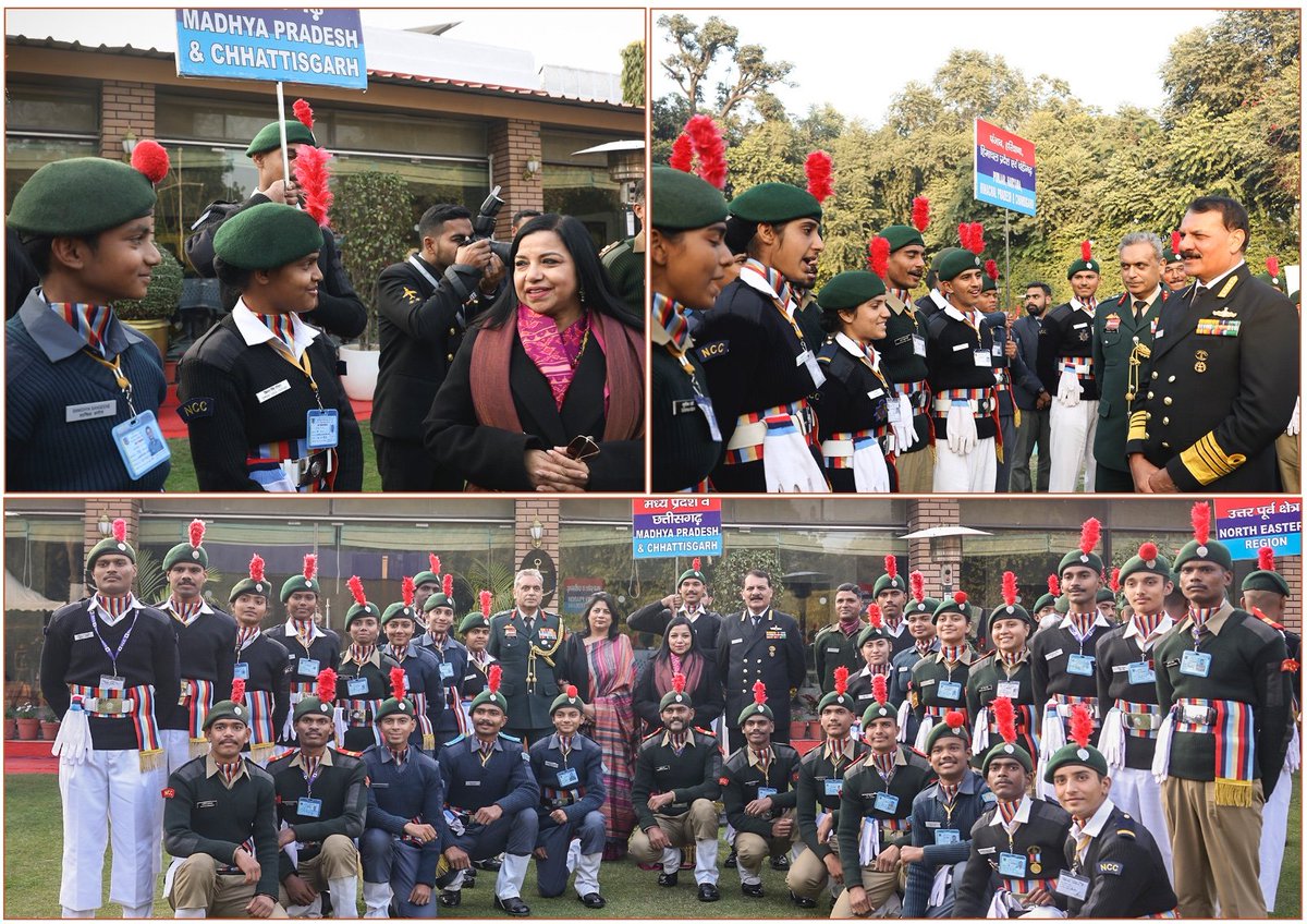 indiannavy's tweet photo. Adm Dinesh K Tripathi #CNS & Mrs Shashi Tripathi, President #NWWA, warmly welcomed #NCC cadets at #NavyHouse on #14Jan 26.
The #CNS appreciated NCC's pivotal role in nation-building & youth empowerment, emphasising discipline, integrity, teamwork & leadership as life's cornerstones
Sharing personal insights, #CNS urged cadets to embrace India's timeless values & pursue excellence, and inspired them to join #IndianNavy & uphold the Service’s core values of #Duty, #Honour & #Courage 🇮🇳
#NCCIndia #RDC2026
#JoinIndianNavy
@HQ_DG_NCC