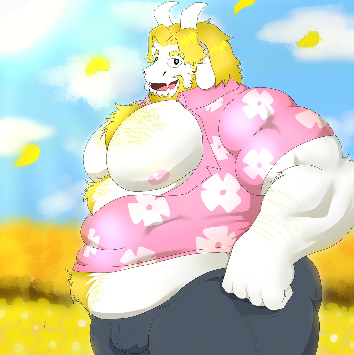 blu_metal's tweet image. The Goat Husband 🌼