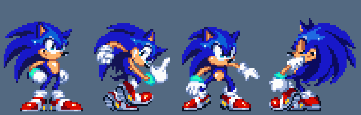 ty you all for da support!!11
some tweaks and new adventurous poses
#SonicTheHedgehog #SonicAdventure #sprite