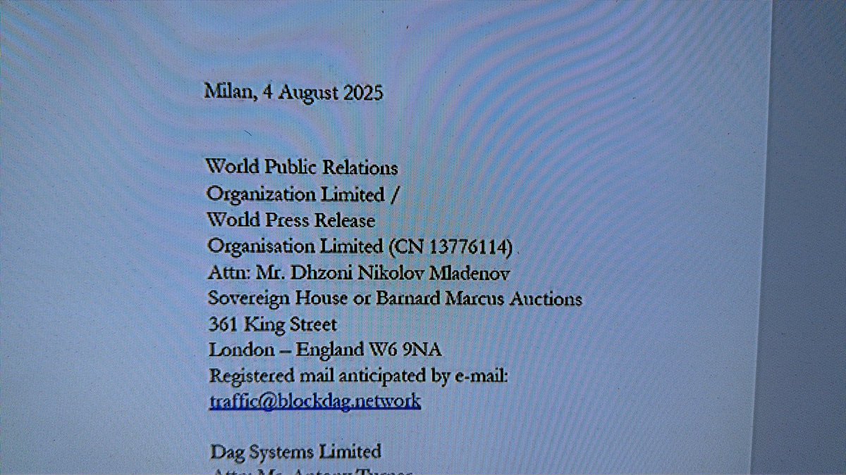 BlockDAG2049's tweet photo. Ok BlockDAG, you keep messing with the bull, you get the horns……..that’s the cease and desist notice from Inter Milan/Mondini Bonora Ginevra…. https://t.co/5pgBKTG4Al