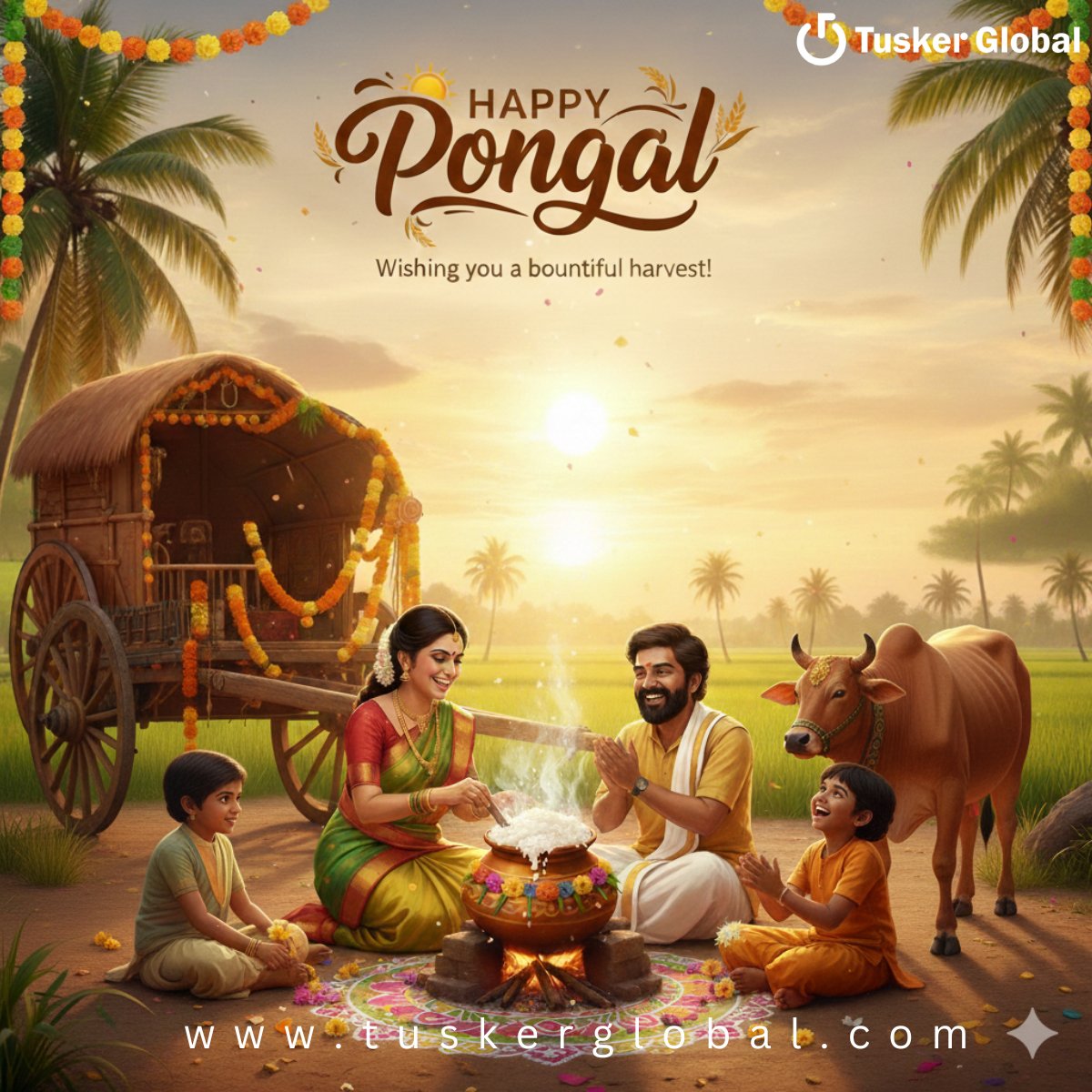 Culture is the ultimate connection. 🌾

At Tusker Global, we believe the best brand stories aren’t just seen—they’re felt. This #Pongal, we celebrate the nuances of tradition that turn "reach" into "resonance."

Wishing you a bountiful harvest of success! ✨

#HappyPongal2026