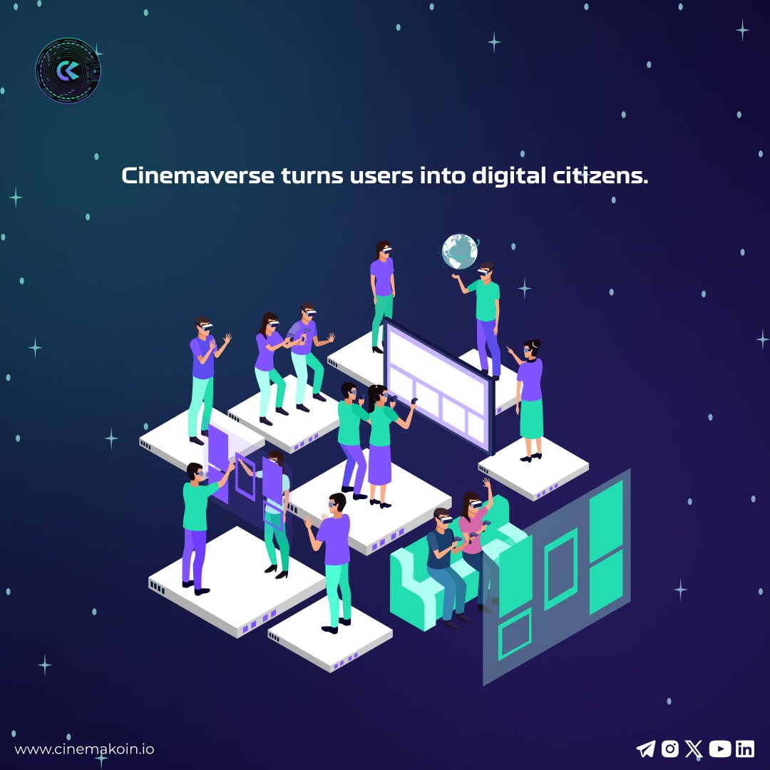 You don’t just enter the metaverse.
You live, earn, and create inside it.

#CinemaKoin #CryptoDaily #crypto #Bitcoin #Blockchain #BTC #cryptocurrency #ethereum #nfts #ck #cswap #cinemarketplace #CryptoCommunity #CryptoNews #Metavers #DreamWorld