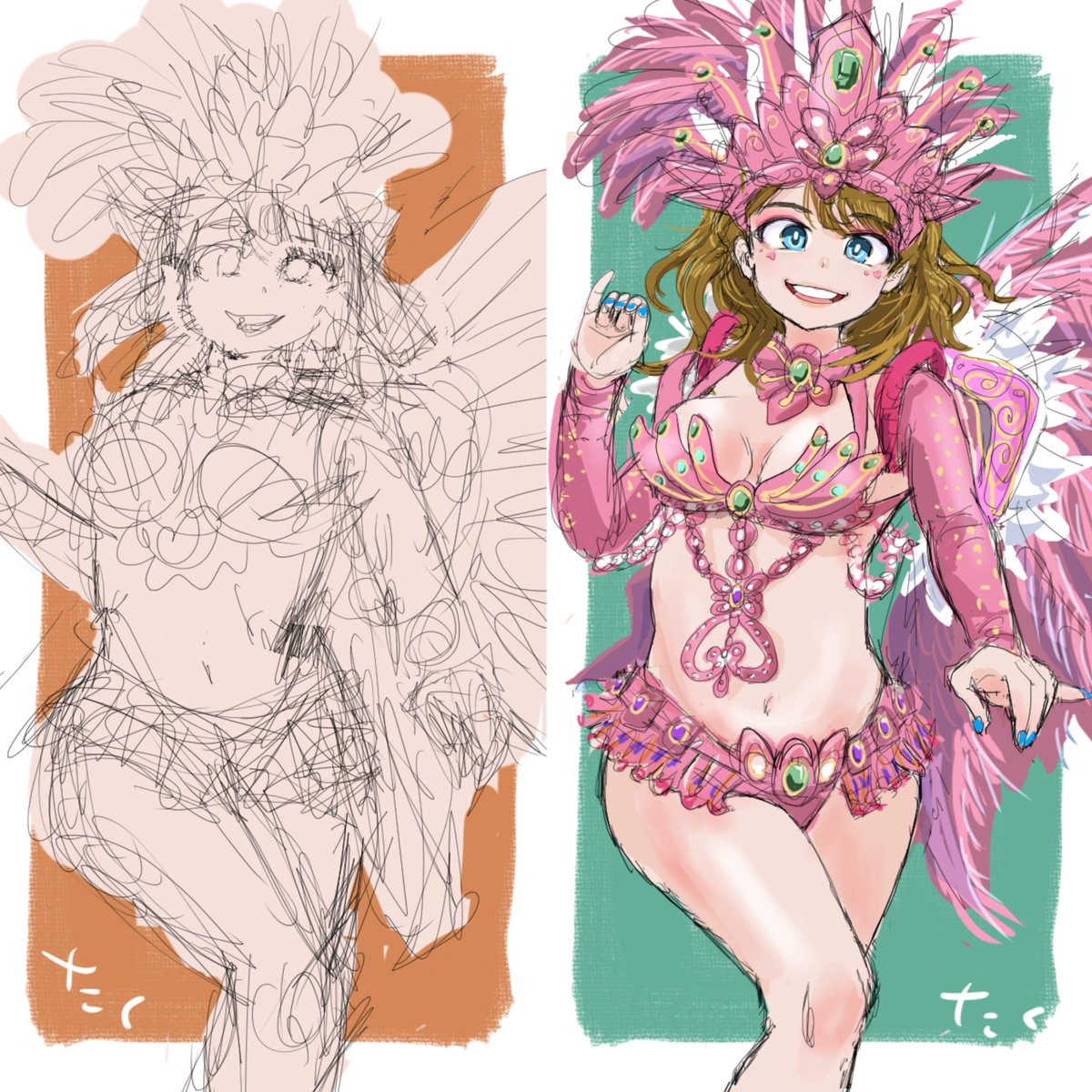 サンバガール73💃🏻(ブラッシュアップ)
#イラスト #illustration 