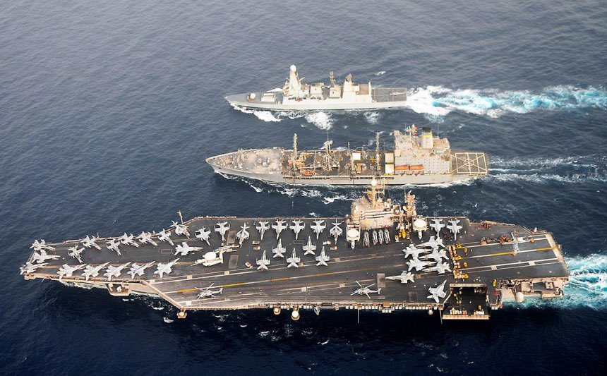 Terror_Alarm's tweet image. 🚨🇺🇸 Nuclear-powered aircraft carrier USS Abraham Lincoln leaves South China Sea, heading to the Middle East as the preemptive strike on Iran approaches.