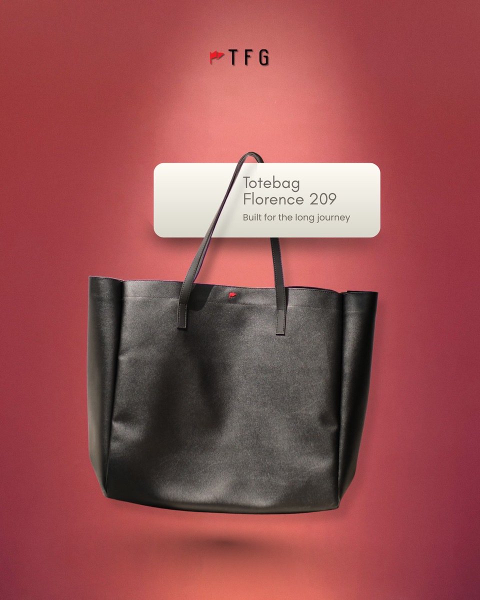 Meet Totebag Florence 209.
A clean silhouette designed for long days and longer journeys.
✨⏳

#TFG #TFGOnTheGo #TFGbag #DailyEssential #TFGstyle #EverydayCarry #SleekDesign #ModernMinimalist #StayChic #FunctionalFashion #StyleStaple #OnTheGo #totebag
